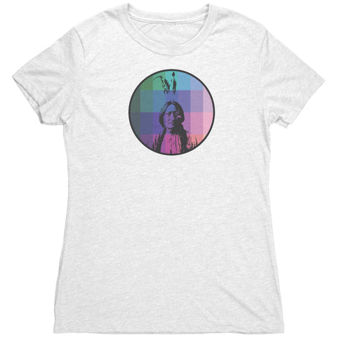 Women's Sitting Bull Rainbow Tri-blend T-Shirt