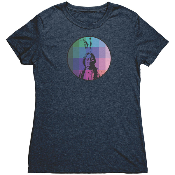 Women's Sitting Bull Rainbow Tri-blend T-Shirt