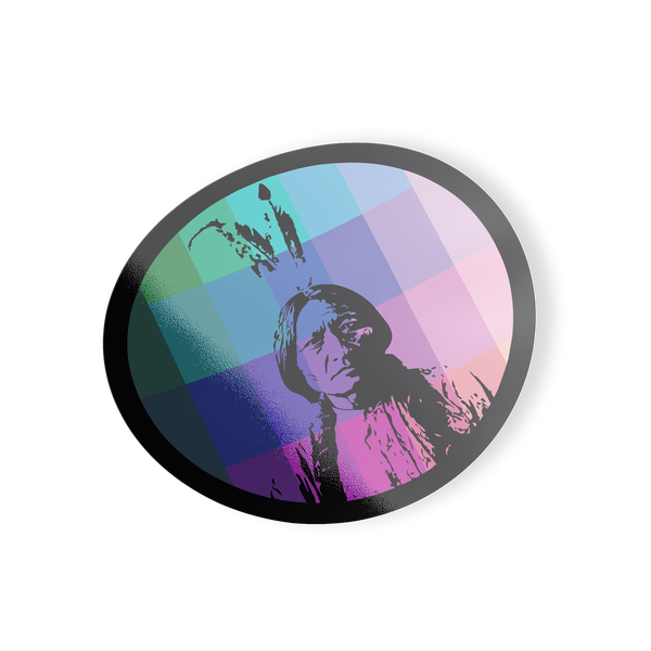 Sitting Bull Rainbow Sticker